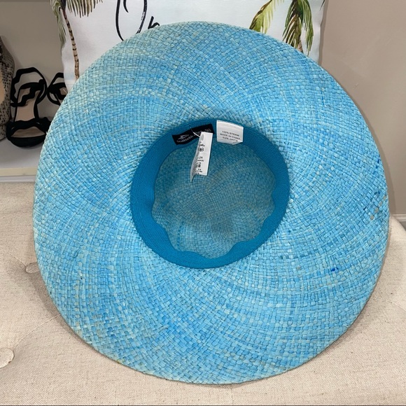 Seaworld Busch Gardens NWT! Blue Floppy Straw Tie Hat Hat - Picture 6 of 9